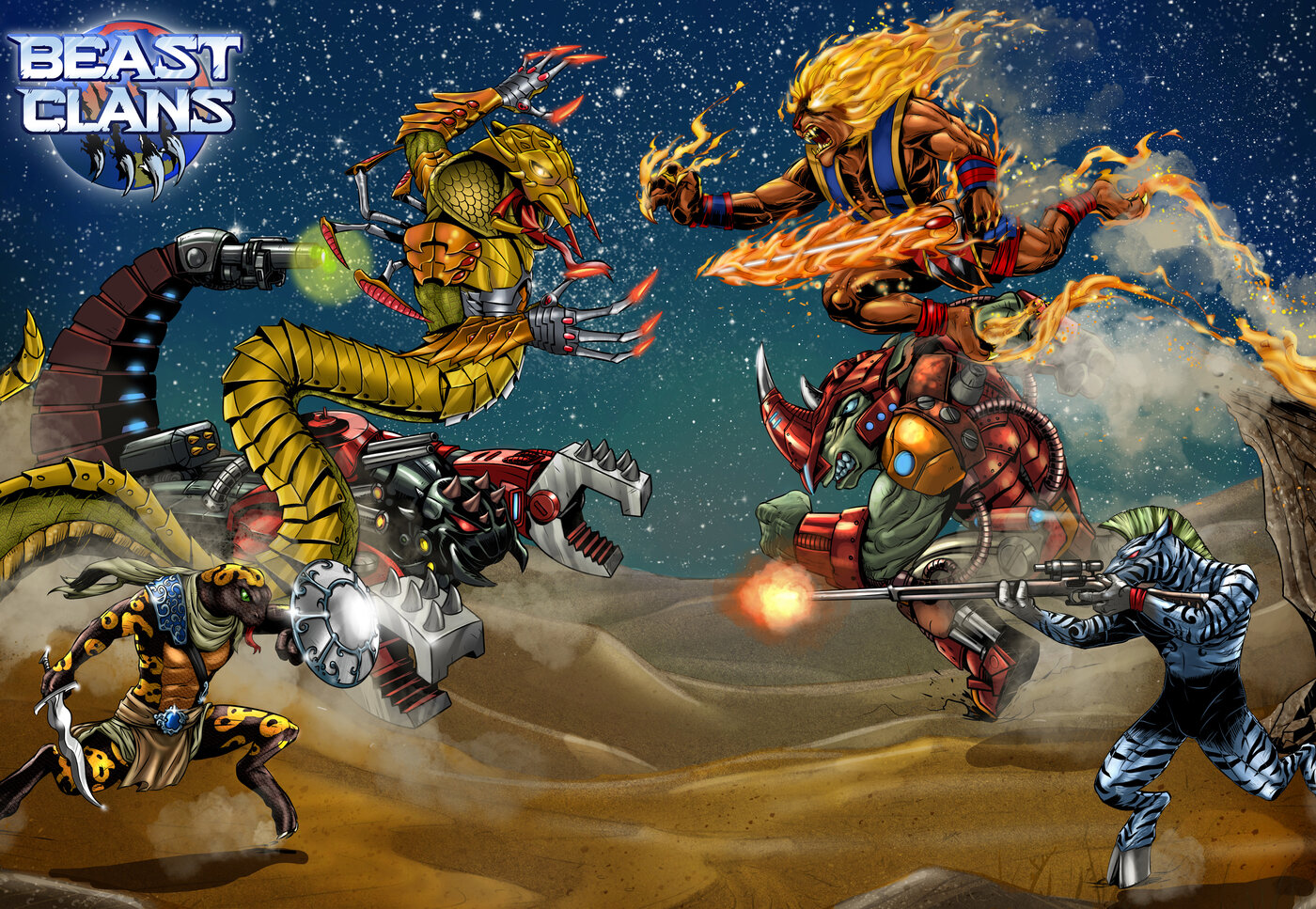 Beast Clans epic battle — Desert vs Savannah clans